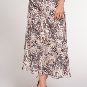 Black Tape - Midi Skirt - Snake Skin